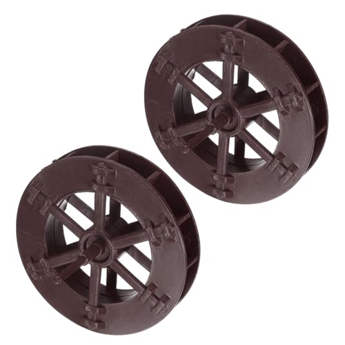 uxcell 2 Pcs Fountain Water Wheel, 3.1 Inch Desktop Fortune Statue Aquarium Wheels Decor Water Fountains Wheel Brown - color: Brown, size: 3.1 Inch