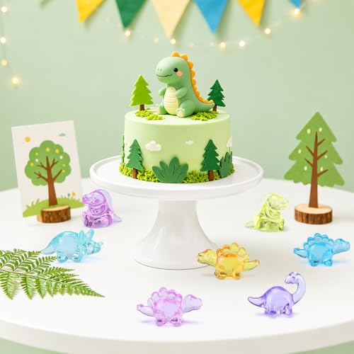 Babenest 4 Styles Acrylic Dinosaur Figures, 45pcs Miniature Dinosaur Sensory Bin Fillers for Garden Landscape Theme Party Wedding Decoration Scatter Table Vase Fillers Home DIY Crafts - color: Dinosaur, size: Conventional