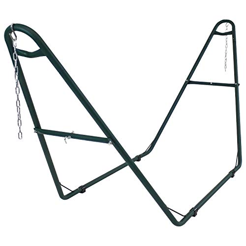 Sunnydaze Decor Universal Double Hammock Stand Only - 550-Pound Capacity - Heavy-Duty Hammock Stand for Outside - Fits 9 to 14 Foot Hammocks - Green