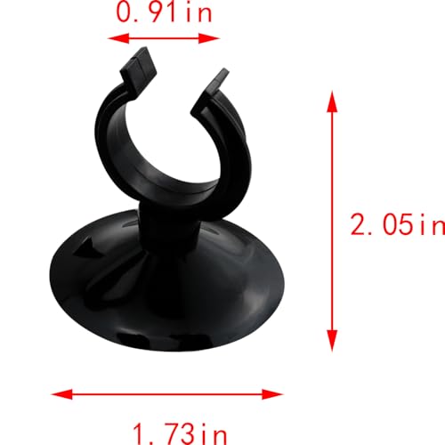 ZCZQC 6PCS Aquarium Oxygen Tube Suction Cup Clamps 23mm Aviation Tube Clamps Multi Functional Fish Tank Snap On Suction Cups Black