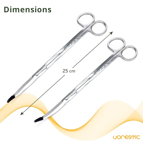VORESTIC 6 Pcs Aquascape Tools, Stainless Steel Aquarium Kit with Tweezers, Scissors, Spatula, and Algae Scraper - Aquascaping Tools Set for Aquarium Maintenance