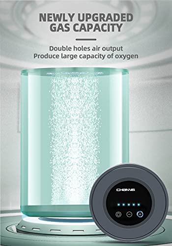 Persuper Aquarium Air Pump Dual Outlets, Super Quite Fish Tank Air Pump 20-600 Gallons, 5W 110V Adjustable High Output Silent Oxygen Aerator Pump with Air Stone Airline Tubing Check Valve Accessories - style: Pump 5W with Valves