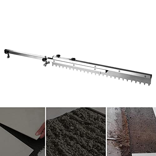 Tile Flat Ash Device Floor Tile Leveler Leveling Flat Sand Tiling Paving Tool Retractable 23-31 Inch Tiling Spreader with Thickness Gauge for Sand/Cement Leveling