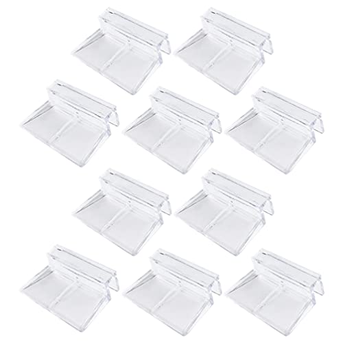 Mipcase 20pcs Acrylic Support Bracket for Fish Tank Covers Clips for Aquariums Easy Installation Compatible