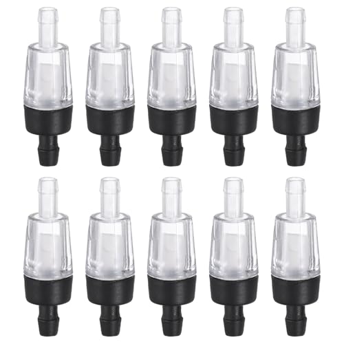 M METERXITY 10-Pack Aquarium Air Check Valve, Plastic One Way Non-Return Valves Air Valve Air Tubing Accessories Air Pump Accessories for 3/16" Airline Tubing Fish Tank [Black White]
