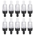 M METERXITY 10-Pack Aquarium Air Check Valve, Plastic One Way Non-Return Valves Air Valve Air Tubing Accessories Air Pump Accessories for 3/16" Airline Tubing Fish Tank [Black White]