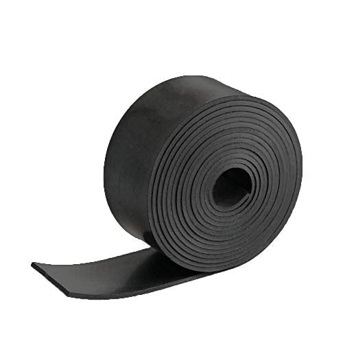 NABOWAN Solid Rubber Strip,Sheets,Rolls 1/8" (.125") Thick x 2" Wide x 120" Long, Thin Neoprene Rubber, Perfect for DIY Rubber Gasket, Weather Stripping, Sealing, Padding, Mat - size: 2" Wide x 120" Long, style: 1/8" (.125") Thick