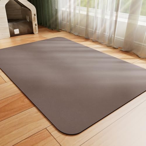 HotLive Dog Food Mat - Absorbent Cat Mat for Food and Water, No Stains Pet Feeding Bowl Mat, Easy to Clean Pet Placemats, Quick Dry Dog Water Dispenser Mat for Messy Drinkers | Brown 12"x 19" - color: Brown, size: 12"x19"