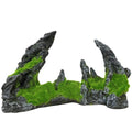 Saim Large Aquarium Mountain View Stone, Resin Cave Ornament – Betta Hideout, Fish House Rock Cave Bridge Aquarium Decorations for Betta Cichlids Hideaway Cave, Crab Hideout