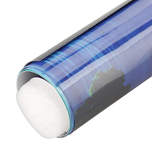 GLOGLOW Aquarium Poster, 3D Effect Underwater Background Sticker Thicken PVC Adhesive Static Cling Backdrop Fish Decorative Paper(61×41cm) - size: 61×41cm