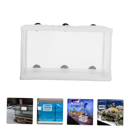 Aquarium Mesh Fish Net for Fry Incubator Suction Cup Breeding Box Betta Fish Aquarium Net