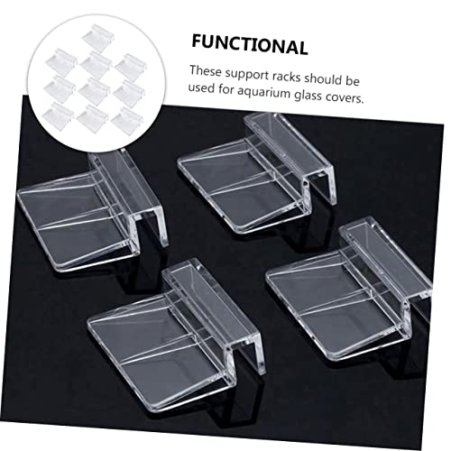 Milisten 15pcs Fish Tank Accessory Stand Acrylic Support Brackets for Aquarium Cover Lid