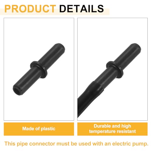 uxcell 20Pcs Aquarium Air Valve Connector, Plastic Inline Tubing Non-Return Valves for 4mm ID Airline Tubing Fish Tank Pond Air Line, Black
