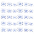 30 Pcs Double Sided Suction Cups, 0.8/1.18/1.4 Inch Clear Plastic Sucker Pads Without Hooks Non-Slip Small Suction Cups for Glass Table, Mirror, Aquarium