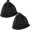 2 Pack 17.7" x 17.7" Pump Barrier Bag, Pond Pump Filter Bag, Black Media Bag Large Pump Mesh Bag for Outdoor Water Ponds Filters (2Pcs-17.7" x 17.7") - style: 2Pcs-17.7"x 17.7"