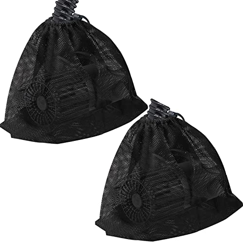 2 Pack 17.7" x 17.7" Pump Barrier Bag, Pond Pump Filter Bag, Black Media Bag Large Pump Mesh Bag for Outdoor Water Ponds Filters (2Pcs-17.7" x 17.7") - style: 2Pcs-17.7"x 17.7"