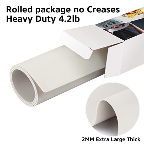 Silicone Mat Heat Resistant Mats for Countertop, Multipurpose Large Silicone Mats for Crafts Kitchen Workbench Size 48x24 inches Thick 2mm,Rolled Package,Beige - color: Beige, size: 48"L x 24"W