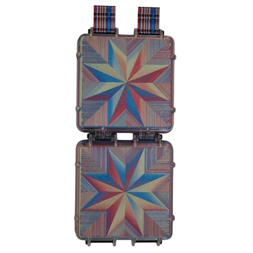 3D Printed Vial Storage Case - Waterproof 3ml Vial Storage Case with 25 Slots - Freezer Safe Hard Shell Essential Oil Case for Home, Fridge, Travel, 16mm Max Diameter, 35mm Max Height - color: Psychedelic Lonestar, size: 25 Slots