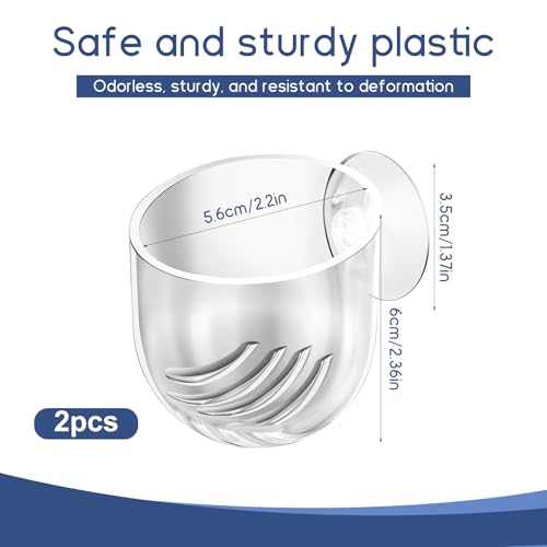 2Pcs Fish Tank Plant Holder Aquarium Plant Pot Suction Cup Planter Clear Acrylic Aquatic Plants Pot Aquarium Plants Cup for Fish Tank Decorations Water Culture Decor