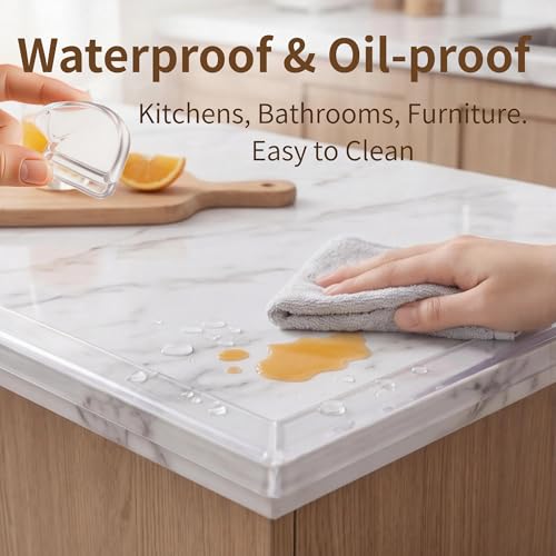 Silicone Corner Protectors & Edge Guards Kit, 0.8in x 6.6ft Clear Edge Protector, Self Adhesive Table Corner Guards Pads, Waterproof Furniture Safety Guards for Sharp Edges, Childproofing for Home