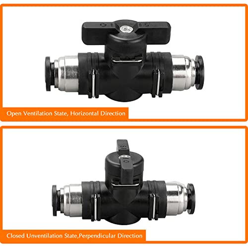 3/8 Push Connect Valve,CEKER 3/8 inch OD Quick Connect Tube Fittings Pneumatic Valve Push Fittings Union Straight Air Flow Control Valve 3Pack - size: 3/8" OD