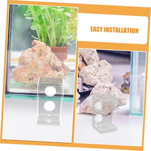 2pcs Aquarium Feeding Station with Suction Cups, Fish Tank Food Holder Ring for Precise Feeding, Anti-Drift Fish Feeder Tubes Suitable for Freshwater and Saltwater Tanks