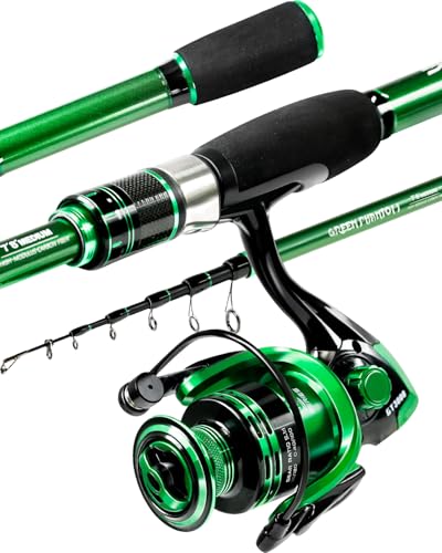 Ghosthorn Fishing Rod and Reel Combo Graphite Telescoping Fishing Pole Portable Travel Kit with Carrier Bag for Freshwater Saltwater - size: 6 ft, style: Fishing Rod+reel(no Lures&line)