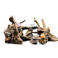 Aquarium Driftwood Unique Wooden Logs with Small -Like Decorative Mini House Figurines Suitable for Fish Bowl Classroom Decoration