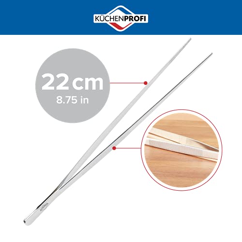 Küchenprofi 8.75-Inch Tweezer Tongs in 18/10 Stainless Steel - size: 8.75 inch (Pack of 1)