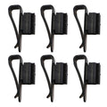 6PCS 9.7x5.3cm Black Hose Holders Adjustable Fish Tank Hose Clamp Aquarium Hose Clamp ABS Plastic Clip Suitable for Pipe with a Diameter of 8-16mm