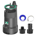 PUMPMAN 1/4HP Portable Water Pump, 2110GPH Submersible Utility Pump with 3/4” Garden Hose Check Valve Adapter Electric Sump Pump, 120V, Removal for Pool Draining Basement Hot Tubs Garden - style: 1/4HP 2110GPH