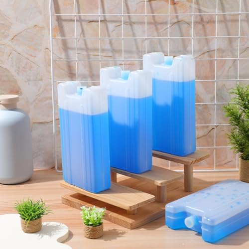Abaodam 4pcs Ice Box for Air Cooler Fan 400ml Pre-Filled Safe Ice Packs - Reusable Cold Cooling Packs for Camping Lunch Box Conditioner Food Preservation Shipping Beach School Bag