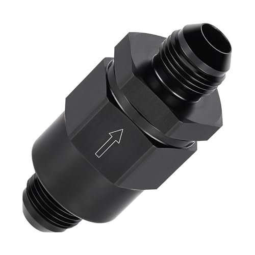 EVIL ENERGY 8AN Male Non Return One Way Check Valve Fitting Aluminum Black - size: 8AN(3/4-16 UNF)