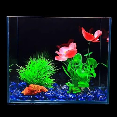 Hewnda Glass Stones, 1Lb/460g Dark Blue Pebbles, Aquarium Gravel for Fish Tank Decorative Vase Filling