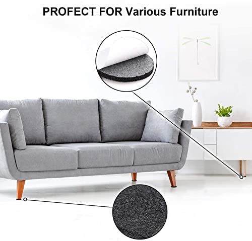 Yelanon Felt Furniture Pads -56 Pcs(1+2)” Premium Felt Pads for Chair Legs Furniture, Floor Protectors for Hardwood Floors,Beige & Black - size: 56 pcs 1" & 2" Mixed Black & Beige
