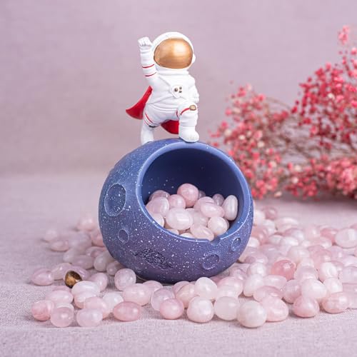 Polished Natural Rose Quartz Crystals - 72 Pcs, 0.5" 10 oz Handpicked Natural Tumbled Gemstones Rocks, Pebbles for Reiki, Chakra, Healing Home Decor - color: Rose Quartz, size: 0.5"