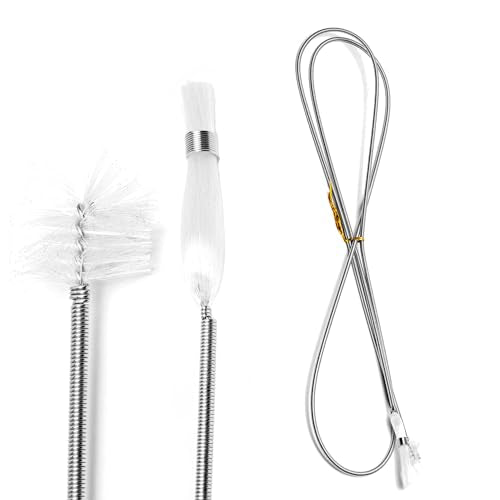 Ultum Nature Systems Twin Brush - Aquarium Brush for Glass Tanks, Pipe Cleaner Brush, Long Tube Cleaning Brush w/Double Ended Brush Styles - Flexible Drain Brush for Home Kitchen Sink - 23.62 in