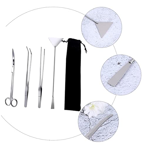 Levemolo Aquascaping Tools 1 Set of Precision Aquarium Cleaning Tools Stainless Steel Safe Storage Pouch