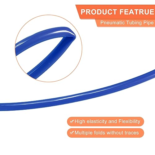 MECCANIXITY Pneumatic Tubing Pipe, 12mmx8mm 295ft 90 Meters PU Air Line Tubing Hose Tube Blue for Fluid Transfer Air Compressor - color: Blue, size: OD12mm*ID8mm 295ft (90 Meters)