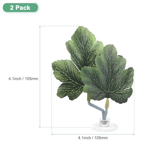 M METERXITY 2-Pack Betta Fish Leaf Pad, Hammock Plant Leaf Pad, Realistic Resting Fish Rest Bed for Fish Tank Decorations/Aquarium Accessories/Spawning Grounds [Green, Grape Leaves-Shaped] - color: Green