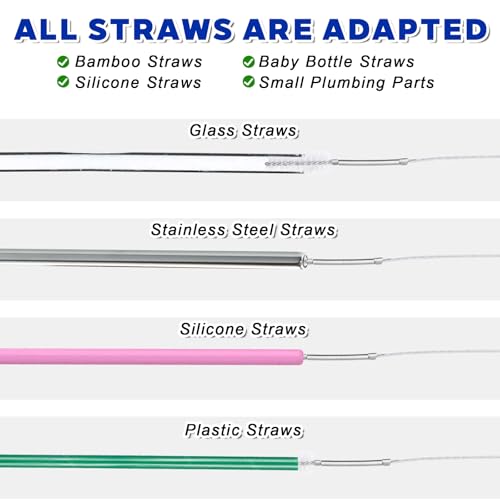 2 Pcs Long Tube Cleaner Brush, Extra Long Pipe Tube Cleaner Flexible Longs Drain Brush Bristles Drain Cleaning Brushes 55 Inch Nylon Spring Aquarium Filter Brushes for Home Kitchen Automotive