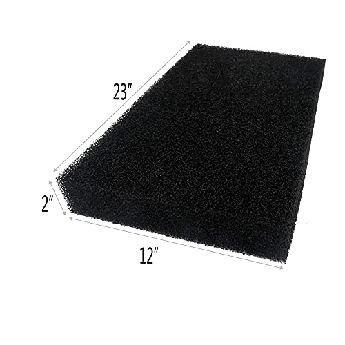 Aquarium Filter Sponge Pad 23" x 12" / 23" x 16", 30PPI Bio Sponge Filter Media Cut-to-Size Foam for Fish Tank, Pond Filter (23" x 12" x 2") - size: 23" x 12" x 2"