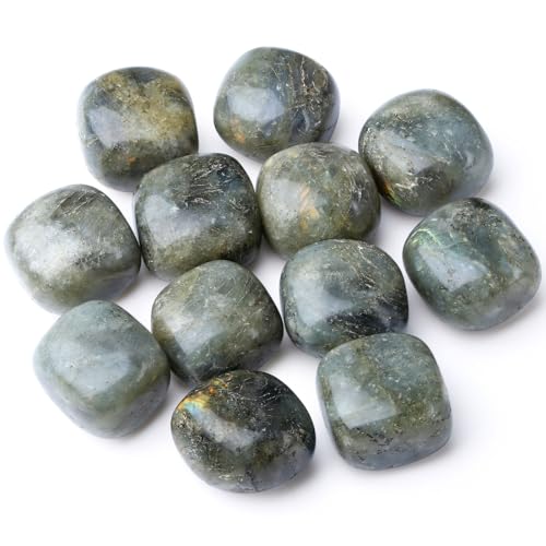 DUQGUHO Rainbow Moonstone Crystals Healing Crystal Stones Set Natural Crystals Bulk Irregular Stones 0.45 lbs - color: Rainbow Moonstone