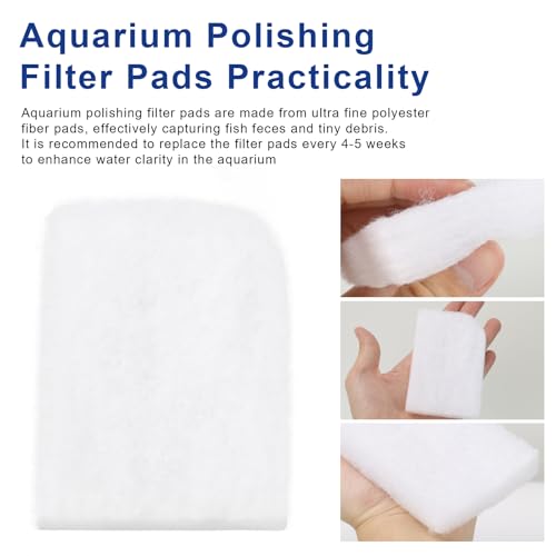 8 Pack Water Polishing Pads Fit for 306/307 406/407 Canister Filter Media Aquarium Filter Pad, A244A1 Mechanical Filter Media for Aquariums Compatible with Fluval Quick-Clear - size: 8 PCS