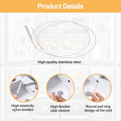 4 Pcs Extra Long Pipe Cleaners,Straw Cleaner Brush Extra Long,Tube Cleaning Brush Suitable for Cleaning Feeding Tubes