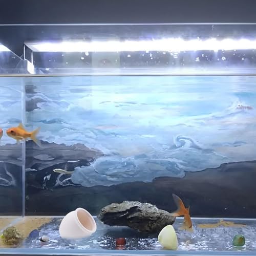 Ceramic Aquarium Decoration Jar – White Betta Fish Tank Ornament, Natural Hiding Cave with 7.8cm / 3.07inch Dia. Round Opening – Aquascape Décor for Fish, Shrimp, Reptiles use