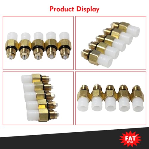 5Pcs Air Suspension Repair Kit M8 Air Valve Compatible with Mercedes-Benz W164 W221 W212 W211 W220 W251 Air Connector Tube Brass Fittings 1643200625 2123200358 2123200325 37126795013