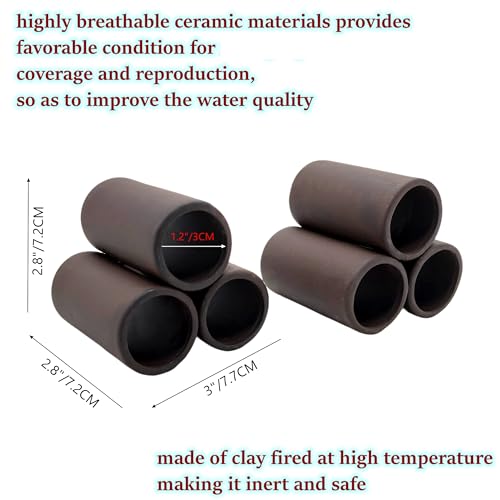 M2cbridge Ceramic Shrimp Dome Hide Shelters Swim Holes Shrimp Habitat Breeding Tube (2PCS Purple Pipe) - color: 2pcs Purple Pipe