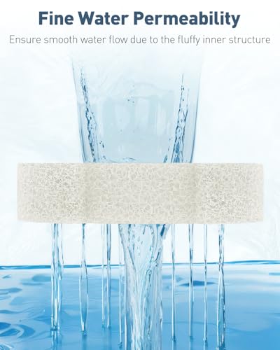 Pawfly 4 Pack Aquarium Bio-Sponge Filter Replacement Sponges White Foam for This Small 5 Gallon Sponge Filter - size: Replacement Sponges(Small)
