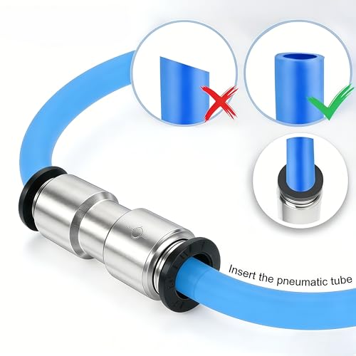 Pneumatic Push to Connect Fitting Check Valve 1/8" OD x 1/8" OD One-way Valve Pack of 2 - size: 1/8" OD
